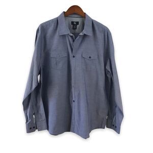 Calvin Klein blue long sleeve button down shirt size XL‎
